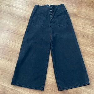 Free People Wide Leg Black Pants